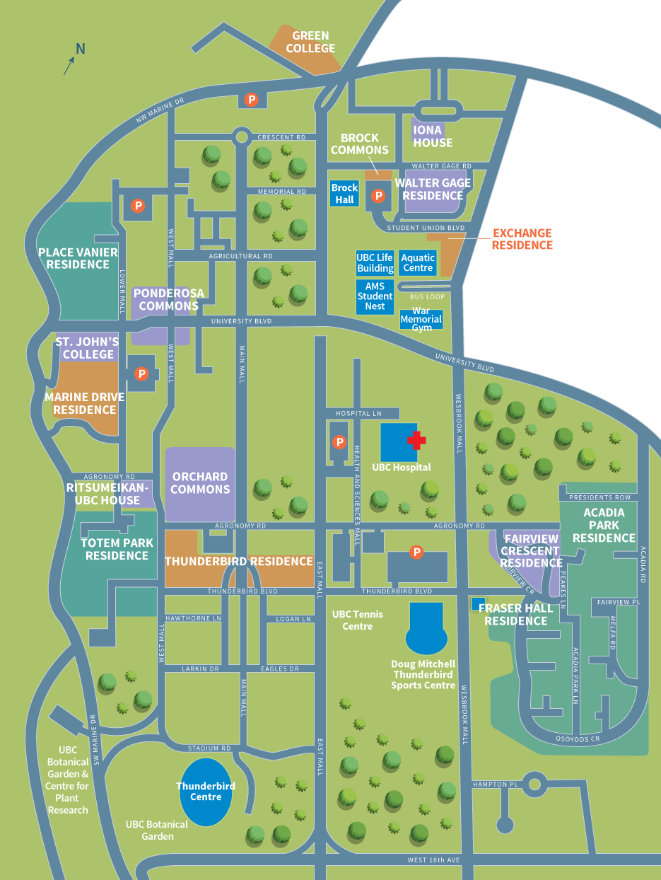 Map Of Ubc Campus Residence Map