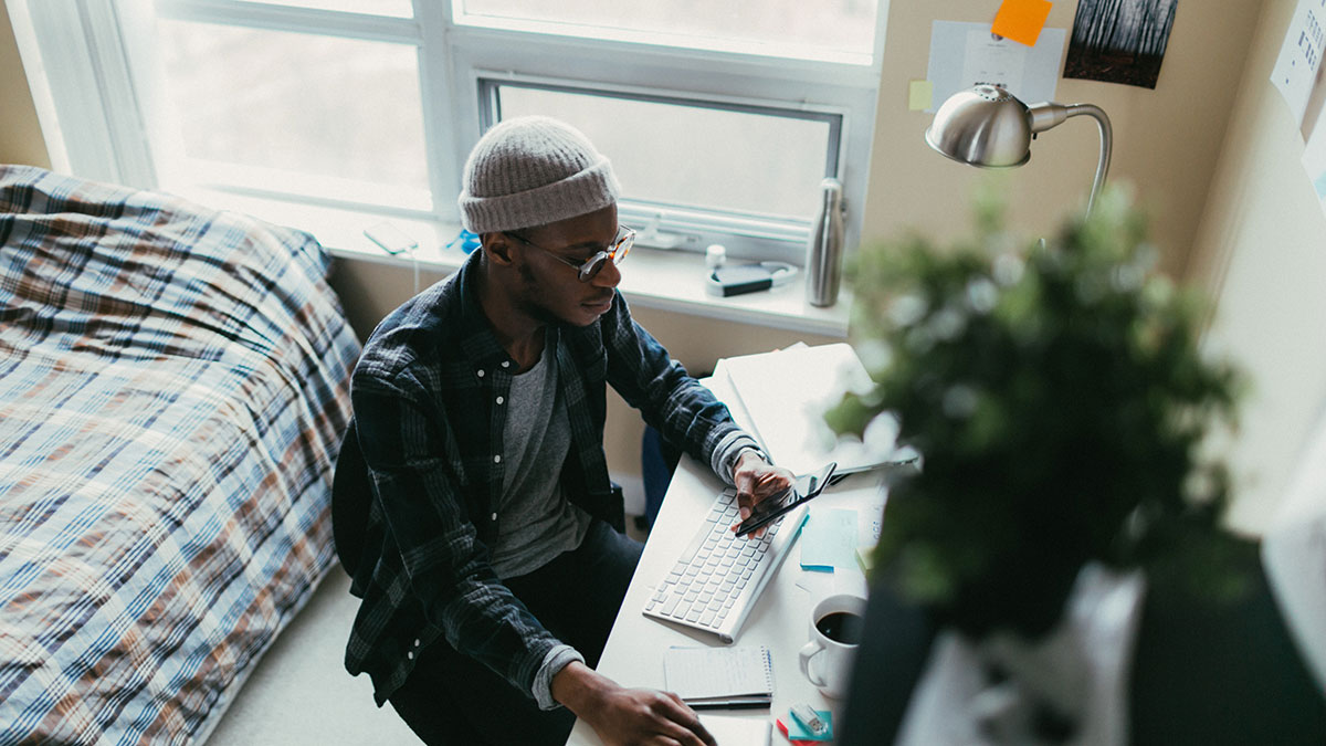 Man working at desk