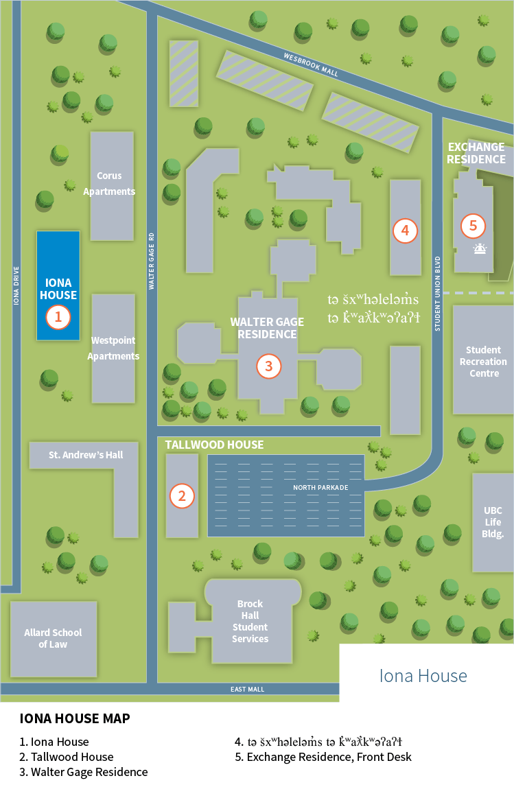 Map of Iona House Residence