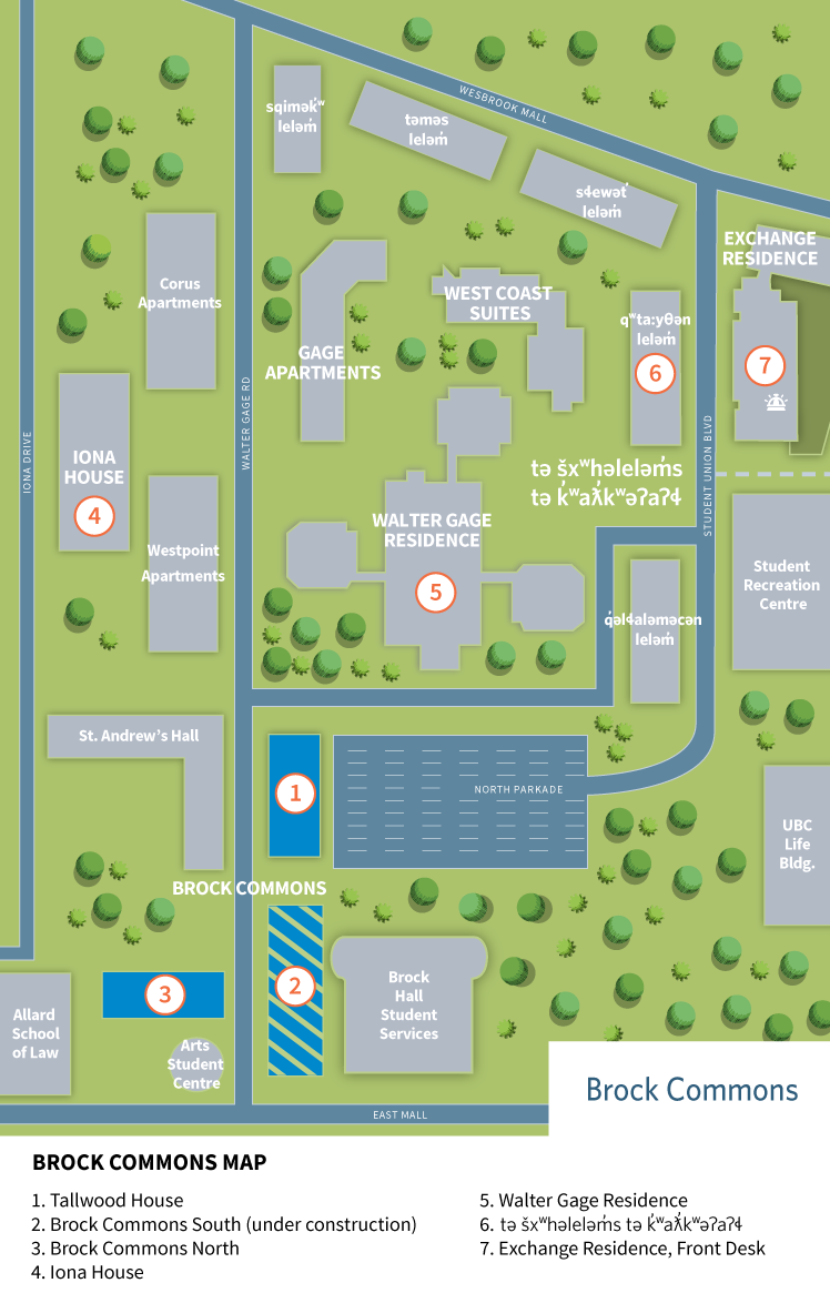 Brock Commons Map
